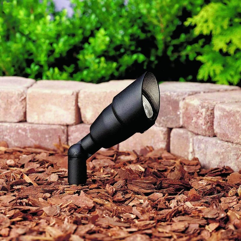 Kichler 7.5" Outdoor Accent Light in Textured Architectural Bronze, 12V LED Adjustable Spotlight, (7.5" L x 3" H),, 15374AZT - Image 4