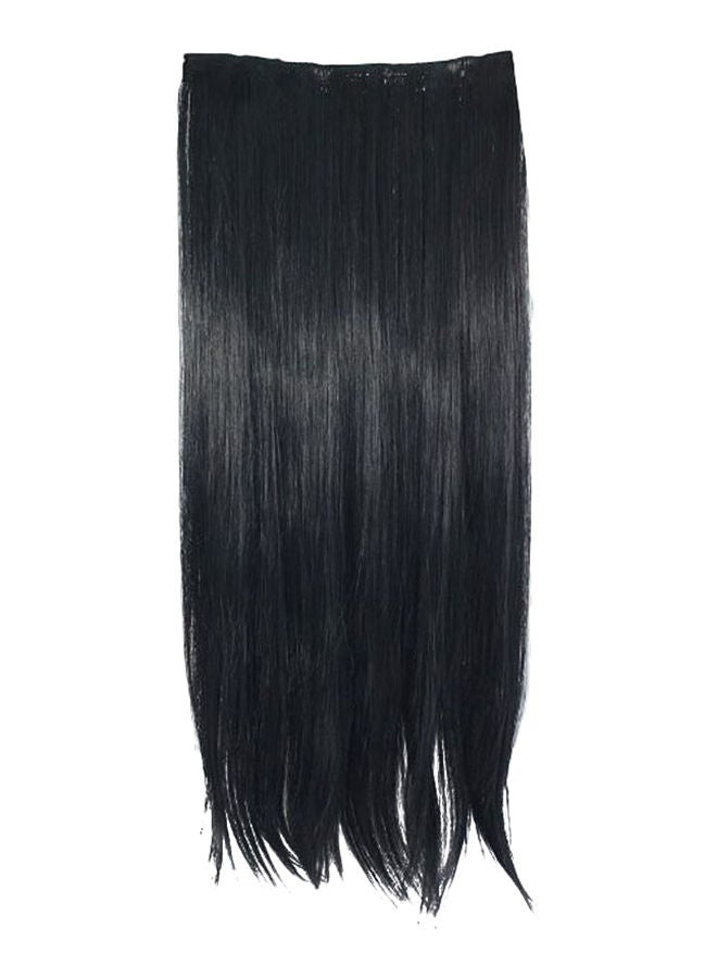 NIBEMINENT Long Straight Hair Extension With Clip Black 24inch - Image 1