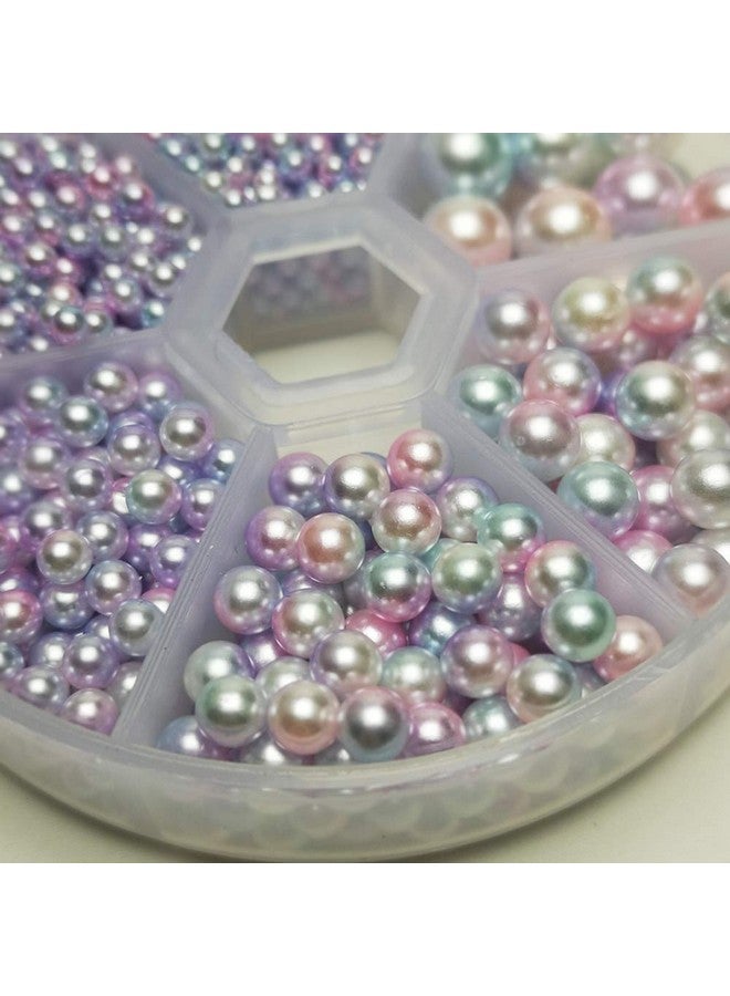 شينكو كرافت 1550 قطعة 1 صندوق دائري من اللؤلؤ التقليد حبة بدون ثقب خرز فضفاض جوهرة (مزيج مزيج خفيف) - Image 4