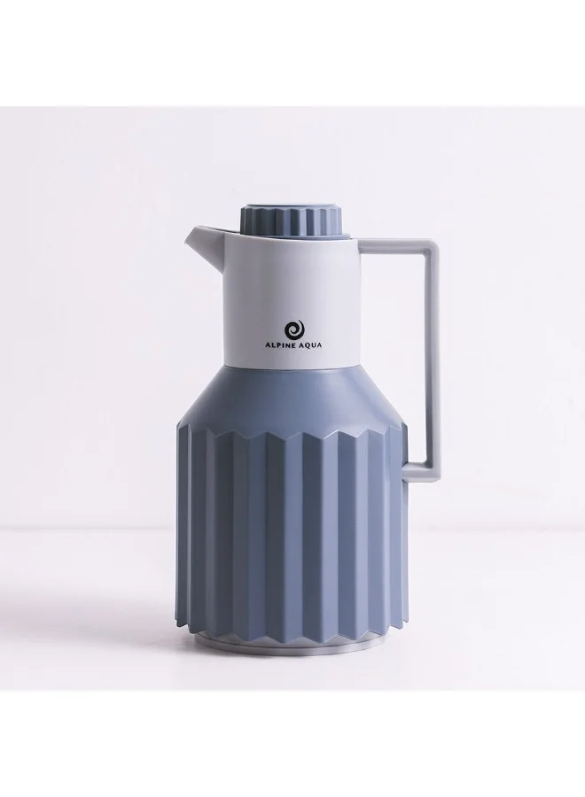 DANUBE HOME Alpine Aqua Vacuum Flask Pink Glass Asbestos Free Modern Houseware Flask Portable Design Suitable for Coffee Hot Water Tea For Home Kitchen Dining Room Indoor and Outdoor 1000ML