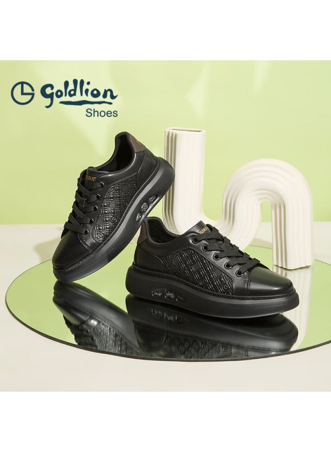 Goldlion Men's Casual Shoes 24 Years Comfortable And Durable Classic All-match Thick-soled Sneakers G578440208aae Black Size 38 - Image 4