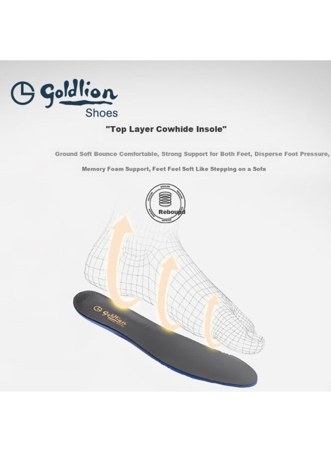 Goldlion Men's Casual Shoes 24 Years Comfortable And Durable Classic All-match Thick-soled Sneakers G578440208aae Black Size 38 - Image 1