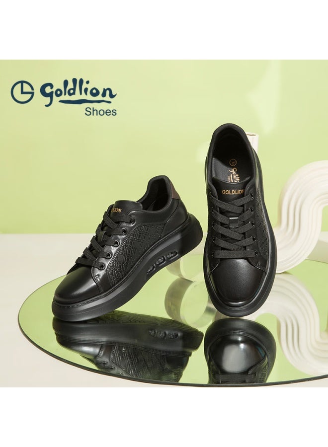Goldlion Men's Casual Shoes 24 Years Comfortable And Durable Classic All-match Thick-soled Sneakers G578440208aae Black Size 38 - Image 5