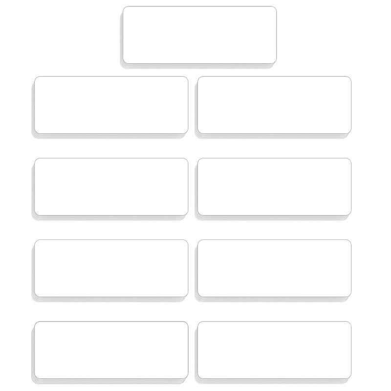 Mositear 54pcs Magnetic Dry Erase Labels White Name Tags Flexible Reusable Magnetic Label Stickers for White Board Refrigerator Locker Size 3.2"x1.2" by Mositear - Image 1