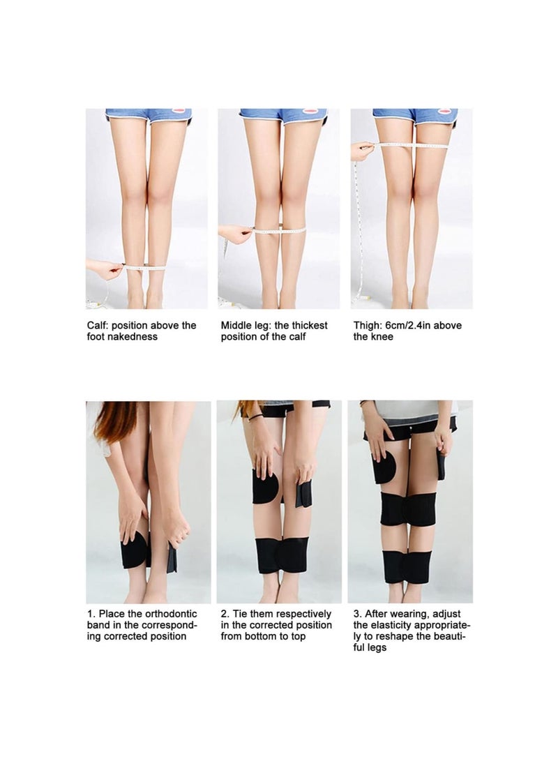 silvercnc 3pcs Leg Correction Belt, Stretchy Shaping Legs Posture Corrector for X Type Legs O Type Legs(L)  - Image 2