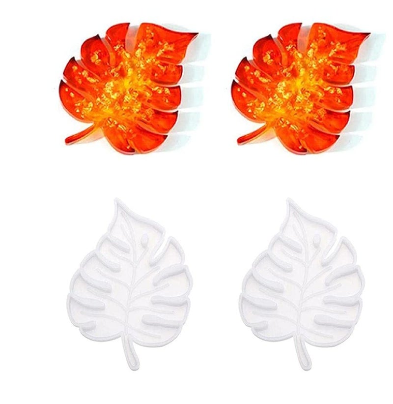 Snoogg Snoogg Silicone Resin molds of Maple Leaf Shape. for Hobbyist, Resin Art DIY Project Craft Pack-2  - Image 1