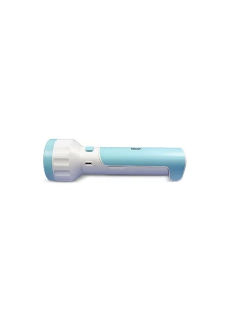 Clikon Rechargeable Torch 2 in 1 Flashlight & Table Lamp, Portable Emergency Light, DC 5V 1A Charging, White & Blue, CK8325 - Image 1