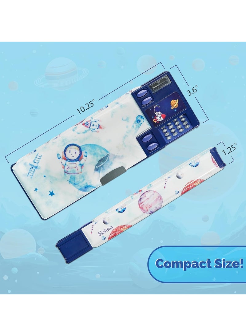 general Pop Up Astronaut Pencil Case with Calculator Sharpener Cute School Supplies Multifunctional Stationery Organiser Boy Gift - Image 3