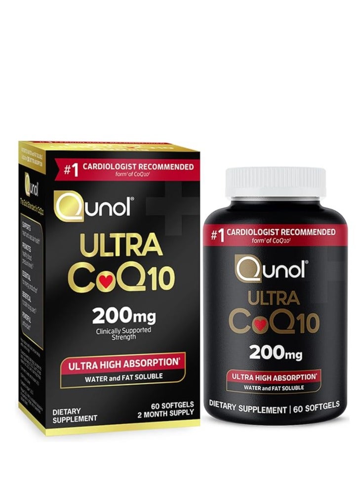 كونول مكمل غذائي من الكبسولات الطرية CoQ10 200 ملغ لصحة الأوعية الدموية والقلب وإنتاج الطاقة، عدد 60