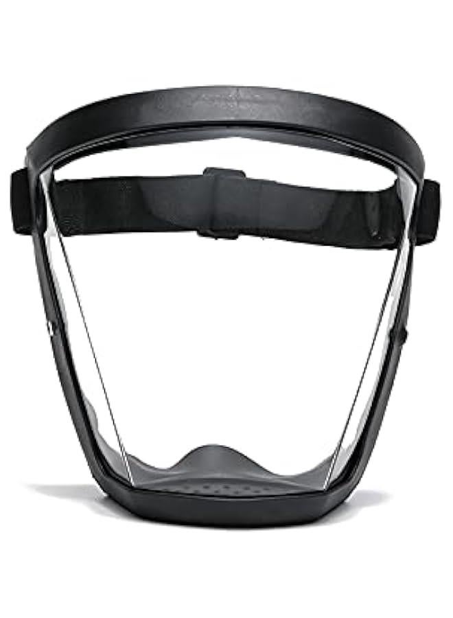 Arabest Super Protective Face Shield,Anti Fog Mask,Adult Clear Face Shield,Plastic Face Mask （Black）  - Image 1