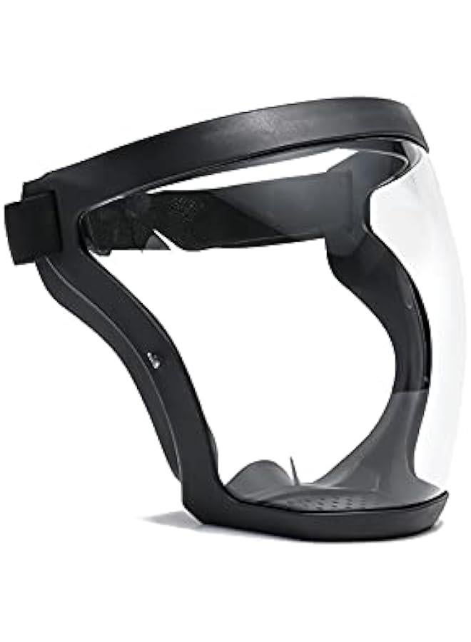 Arabest Super Protective Face Shield,Anti Fog Mask,Adult Clear Face Shield,Plastic Face Mask （Black）  - Image 2