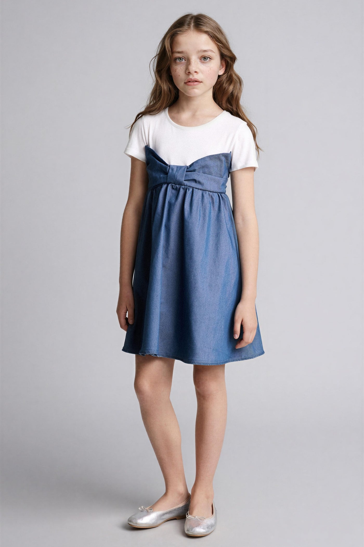 Blue Girl Regular Fit 3/4 Sleeve Woven Dress Casual
