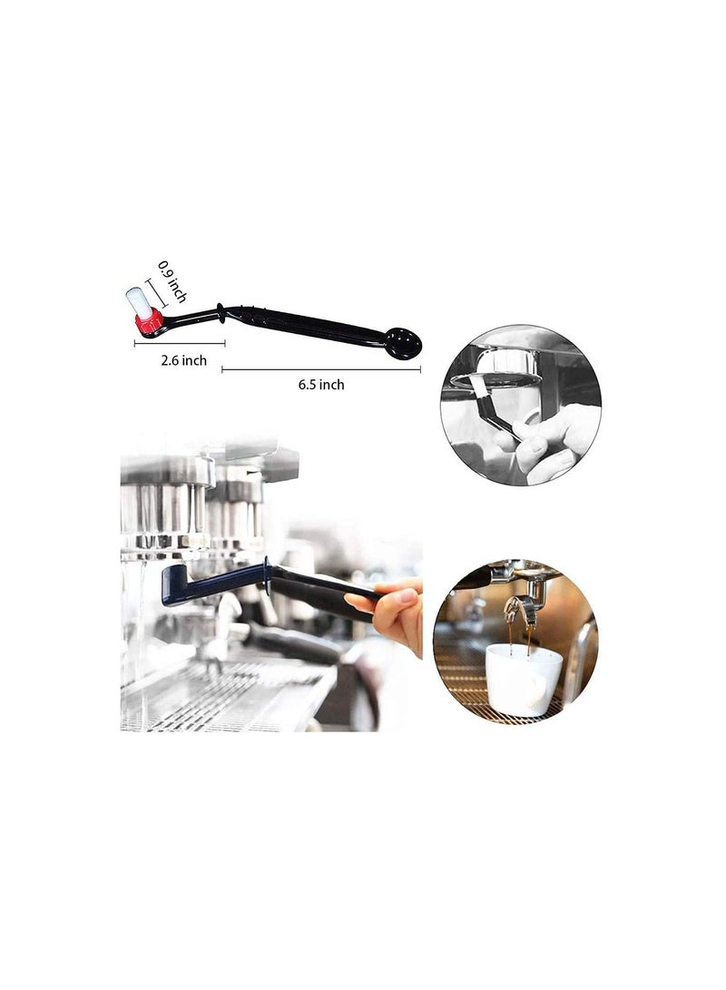 MIBRU Coffee Machine Cleaning Brush With Spoon Black/White/Red  - Image 3