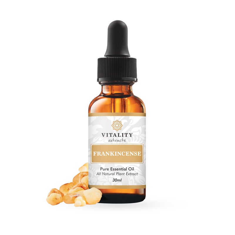 Vitality Extracts Frankincense Essential Oil - 30ml, Boswellia Serrata, Aromatherapy, Skin Care, Natural Calm, Stress Relief, Yoga, Comfort - Image 1