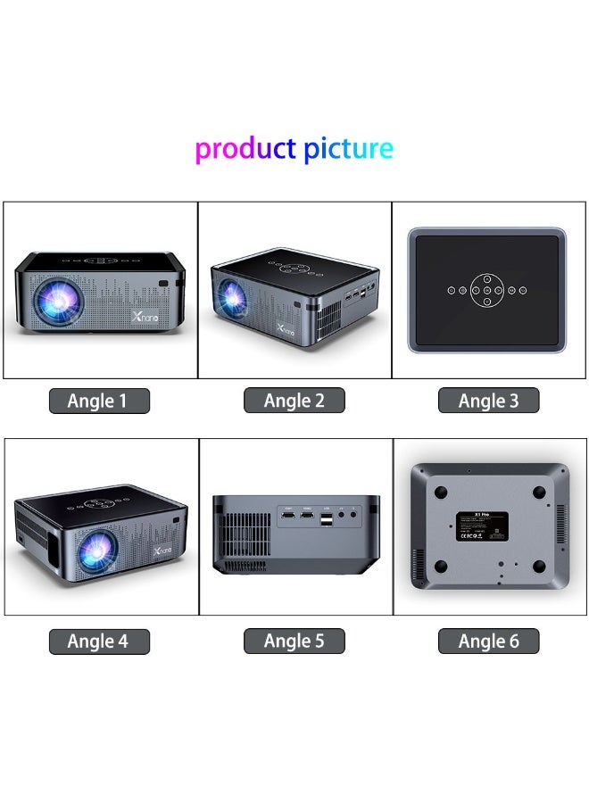 Xnano Classic Smart Projector Xnano X1 Pro Full HD 5G Smart Projector 8K 1080P Resolution 12000 Lumens Dual Band WiFi Manual Focus Keystone Correction Dual Stereo Speakers Dolby Digital Two-Way Bluetooth Connection Low Noise-Efficient Cooling System - Image 3
