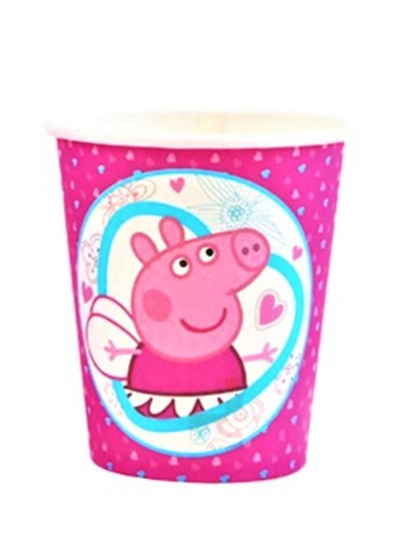 Tamona 6-Piece Peppa Cartoon  Birthday Party Cups - Image 1