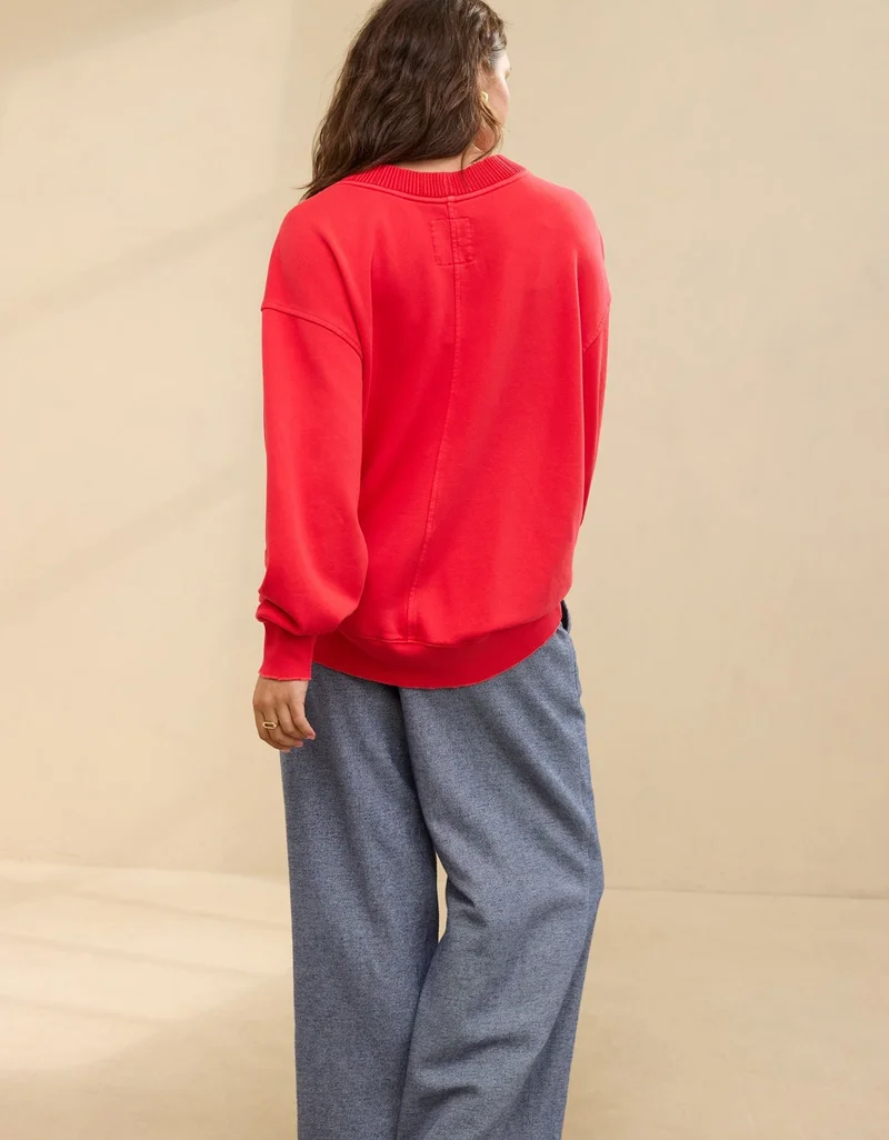 Aerie Aerie Sweater Trim V-Neck Sweatshirt