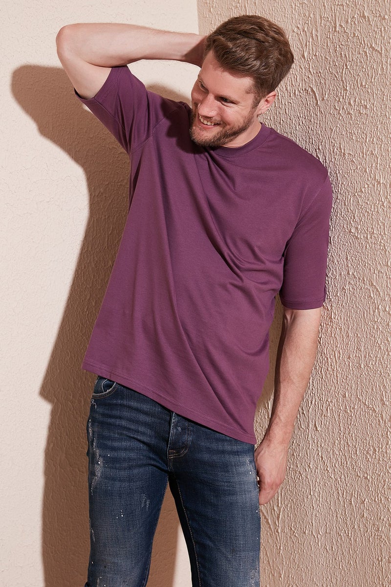 Buratti Cotton Oversize Crew Neck Basic T Shirt Men's T Shirt 5902365  - Image 2