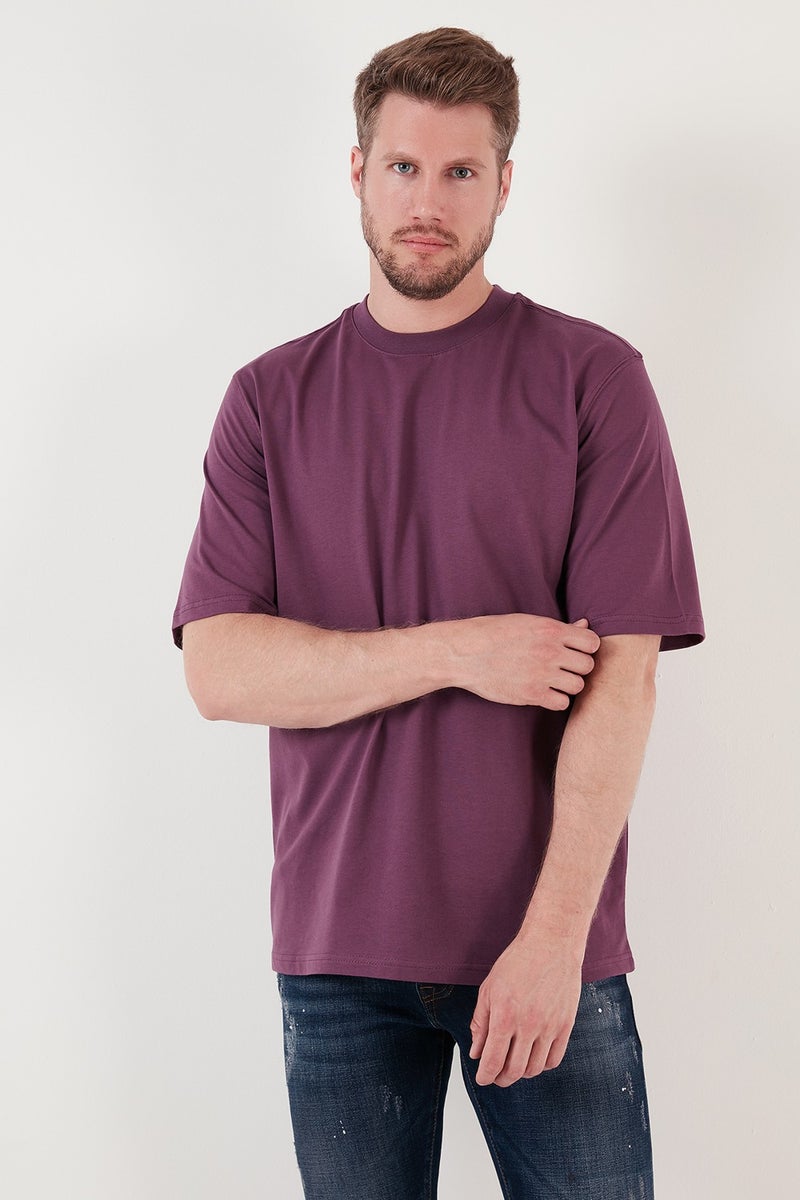 Buratti Cotton Oversize Crew Neck Basic T Shirt Men's T Shirt 5902365  - Image 5