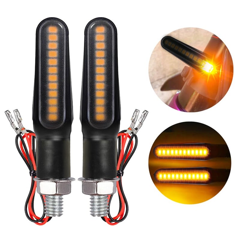 BlyilyB مصابيح إشارة الانعطاف LED برتقالية من BlyilyB للدراجات النارية (عبوة من 4) - Image 2