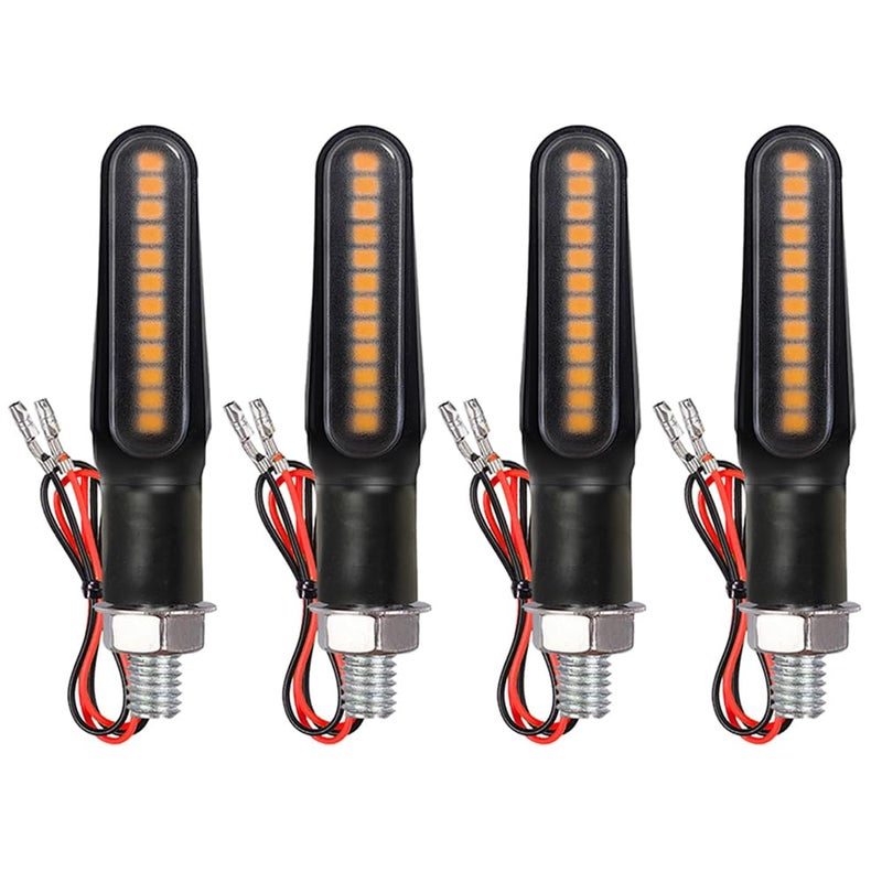 BlyilyB مصابيح إشارة الانعطاف LED برتقالية من BlyilyB للدراجات النارية (عبوة من 4) - Image 1
