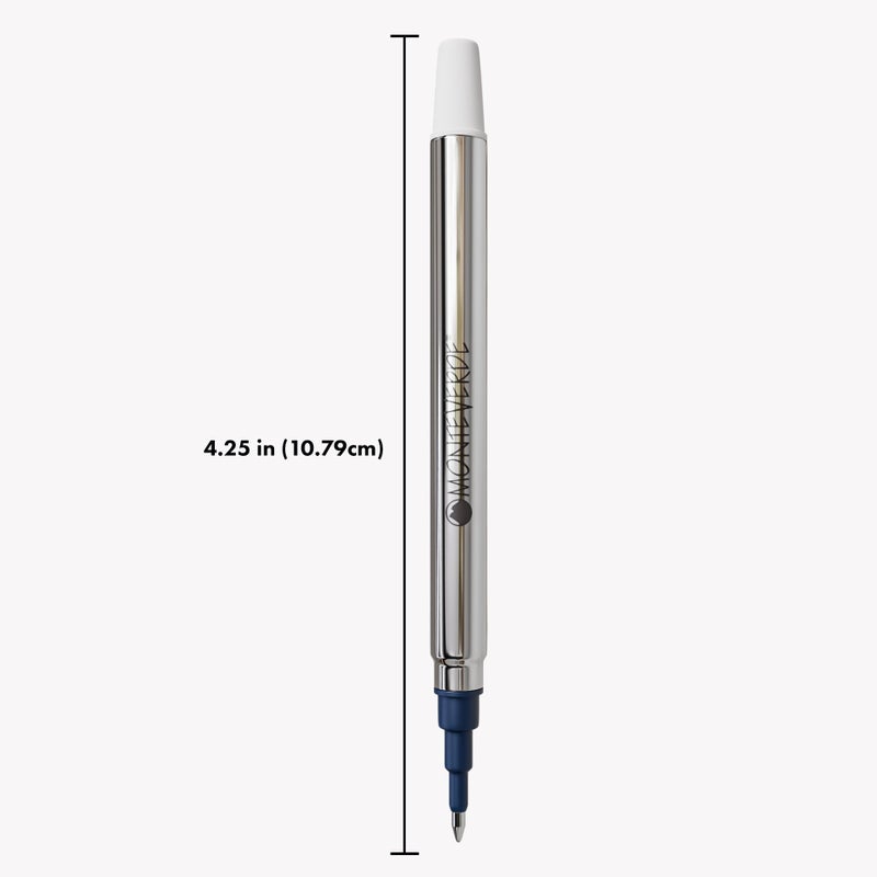 Monteverde Roller Ball Refill To Fit Sheaffer Roller Ball Pens - Fine Blue/Black Color 4 Pack (S223BB) - Image 3