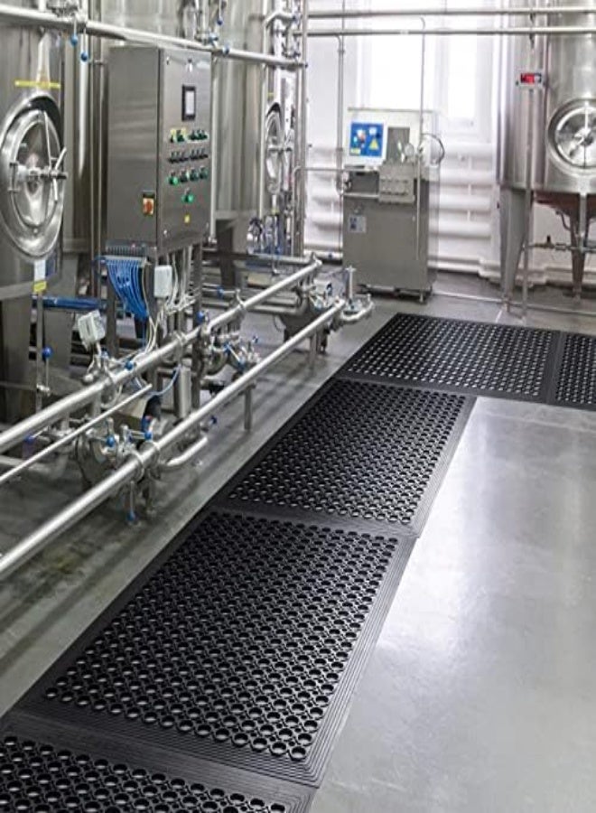 AKDC Rubber Anti-Fatigue Non Slip 36" X 60" New Commercial Heavy Duty Drainage Kitchen Mat Black Bar Floor Mat - Image 4