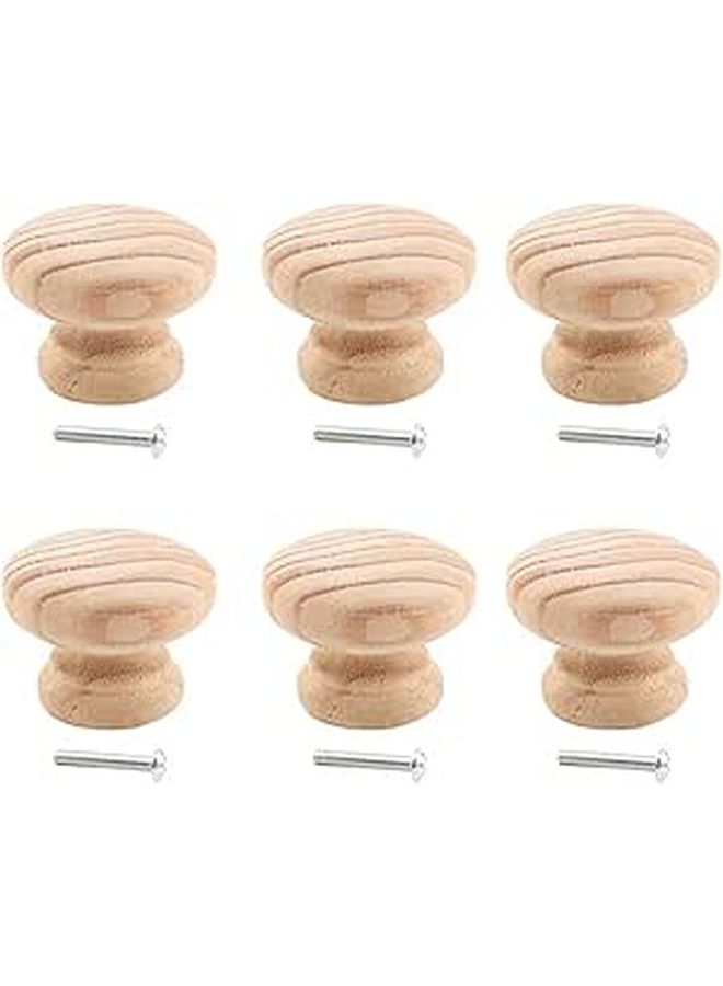 Wooden Cabinet Pull Knobs 12 Pack Vintage Style Hardware Handles for Closet Wardrobe - Image 1