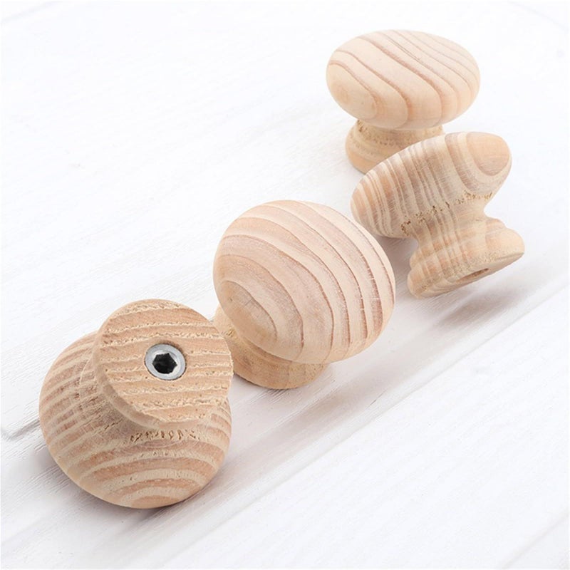 Wooden Cabinet Pull Knobs 12 Pack Vintage Style Hardware Handles for Closet Wardrobe - Image 5