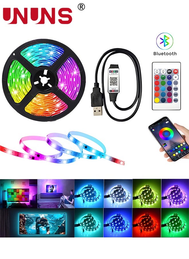UNUNS - Led Strip Lights,10M Bluetooth RGB Light With APP Control,Timer Setting,Music Mode,Led Light Strip For Decoration,Bedroom,PC,Cabinet - Image 1