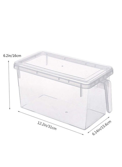 Food Storage Boxes With Lids Freezer Safe Volwco 3 Pcs 4.7L Large Plastic Kitchen Refrigerator Stackable Food Fruit Storage Containers With Handle(Assorted colours)