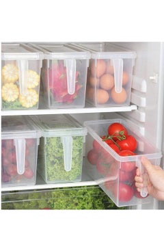 Raxoom Food Storage Boxes With Lids Freezer Safe Volwco 3 Pcs 4.7L Large Plastic Kitchen Refrigerator Stackable Food Fruit Storage Containers With Handle(Assorted colours)  - Image 2