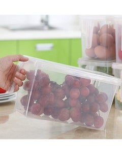 Raxoom Food Storage Boxes With Lids Freezer Safe Volwco 3 Pcs 4.7L Large Plastic Kitchen Refrigerator Stackable Food Fruit Storage Containers With Handle(Assorted colours)  - Image 3