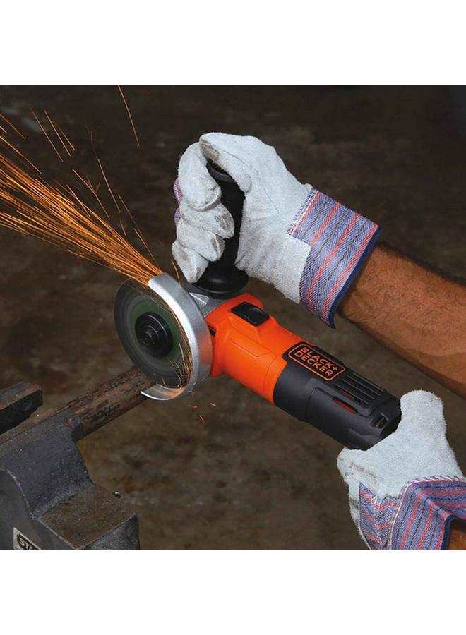 BLACK+DECKER 650W 115MM Angle Grinder with Slider Switch and Side Handle Orange and Black  - Image 5