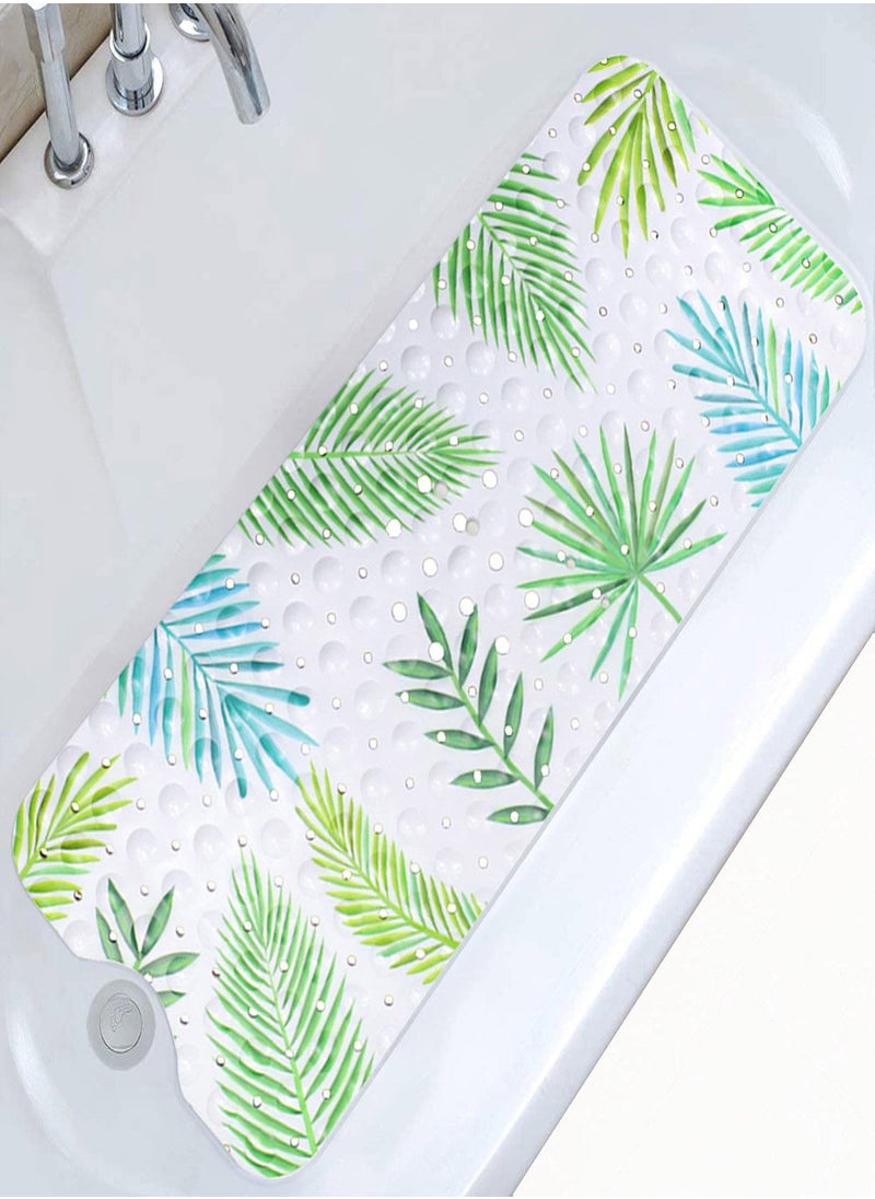 SYOSI - Non-Slip Bathtub Mat for Kids, 100x40cm, Anti-Slip Bathtub Mat with 200 Suction Cups PVC Material, Shower Mat with Cartoon Sea Animals for Kids and Baby Machine Washable Bath Mat - Image 1
