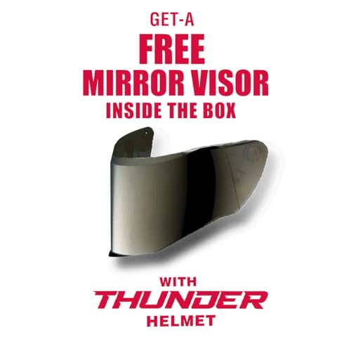 Studds Thunder D10 ISI and DOT Certified Full Face Graphic Helmet for Men and Women with Clear Visor and Painted Spoiler - Image 4