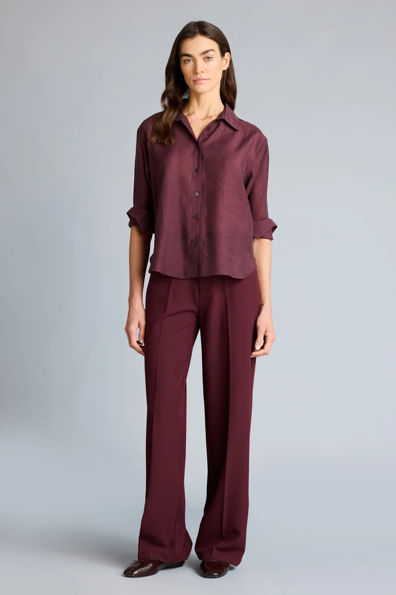 ديفاكتو Oversize Fit Shirt Collar modal Long Sleeve Shirt