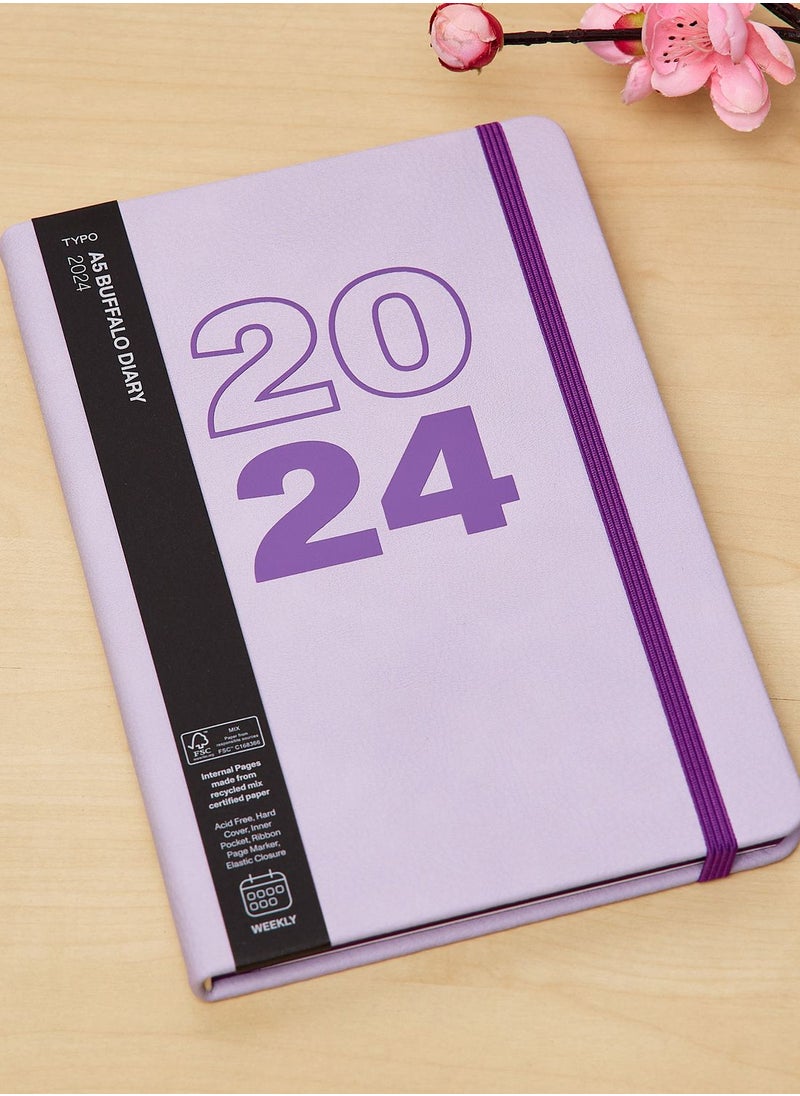 Typo 2024 A5 Weekly Buffalo Diary Recycled Mix  - Image 1