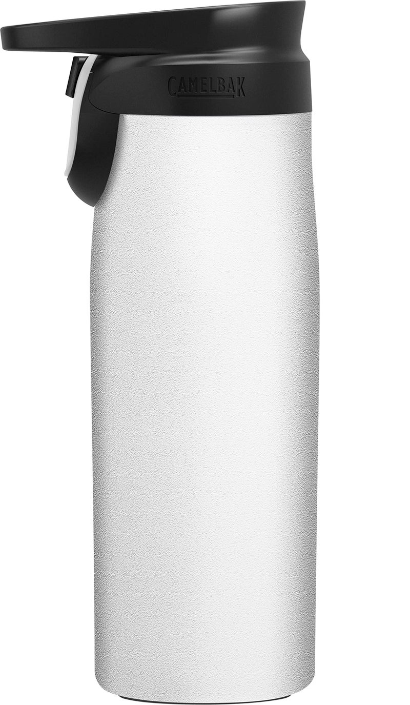 كاميلباك كوب Camelbak Forge Flow للقهوة والسفر معزول من الفولاذ المقاوم للصدأ - قاعدة من السيليكون غير قابلة للانزلاق - سهل التشغيل بيد واحدة - 20 أونصة بيضاء - Image 4