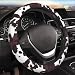 Wyayazh Brown Cow Print Neoprene Steering Wheel Cover for Men Women AntiSlip Elastic Steering Wheel Protective Cover 15in Universal Car Accessories Fit Cars SUVs Auto - Image 2