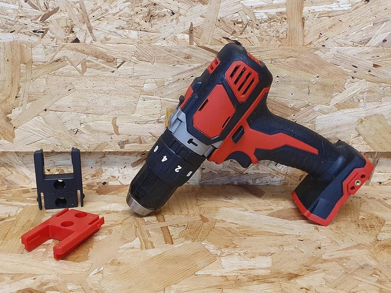 StealthMounts Tool Holder Compatible with Milwaukee M18 (4 Pack) - Red | StealthMounts Locking Tool Mounts | Made in The UK - Image 3