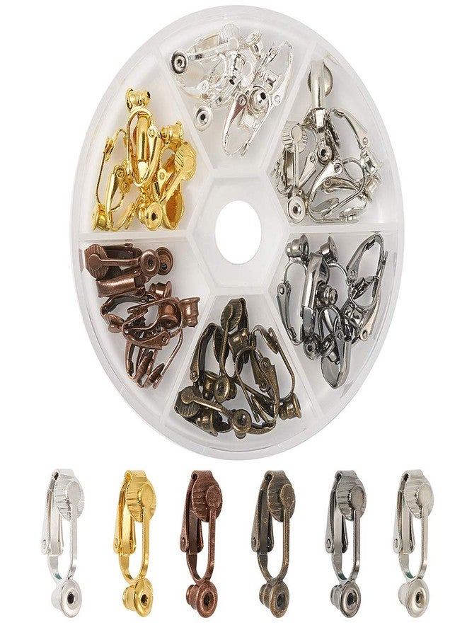 KISSITTY 36pcs/Box 6 Colors Brass Stud to Clip on Earring Converter 19x6mm for Non-Pierced Ears - Image 1