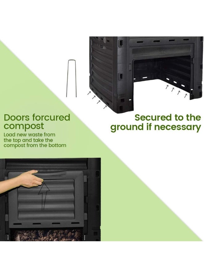 EJWOX Hussar Garden Compost Bin From Bpa Free Material, 80 Gallon300 L, Easy Assembling, Large Capacity, Fast Creation Of Fertile Soil  - Image 4