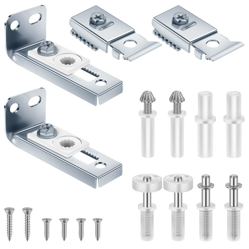 POSTANTIN Bifold Closet Door Hardware Kit with Top/Bottom Bracket, Guide Wheel & Pivot Folding Door Hardware Replacement, Bifold Door for 7/8" to 1" Bifold Door Track(2 Pack) - Image 1