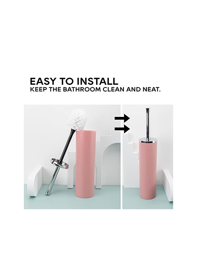 راكسوم مجموعة إكسسوارات مكونة من 6 قطع تتضمن موزع صابون، وحامل فرشاة أسنان، وكوب، وطبق صابون لسطح الطاولة المزخرف وهدية الترحيب بالمنزل الجديد. (لون القرنفل) - Image 4