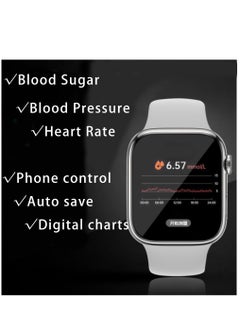 Blood Sugar Pressure Monitor Smart Watch White Auto Save and Sync with Phone APP Monitor Health All Day Long  Glucose Detection For Self use Parents Gift - pzsku/Z4FEE8881A1DFF1029045Z/45/_/1739153518/63142376-6b10-4917-9d89-c7a5f1366042