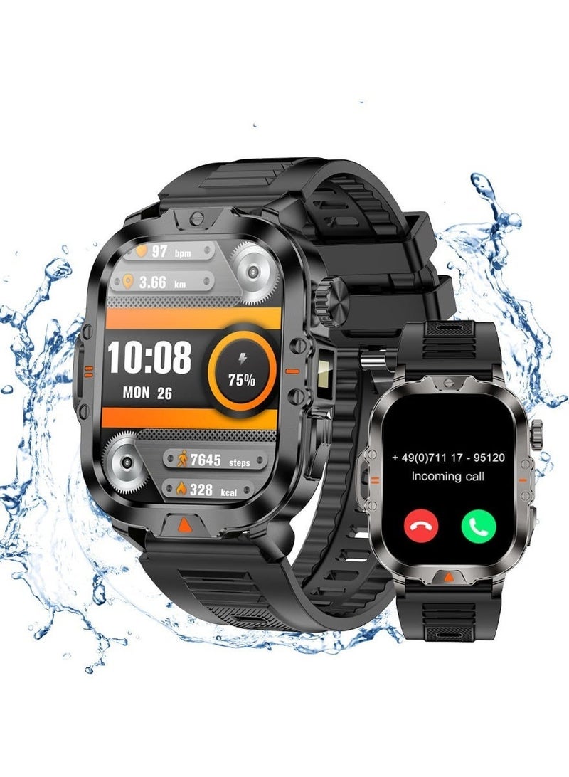 AirYoung Men's Women's Smart Watch with LED, 2.01 Inch HD IPS Smartwatch, 100+ Sports Fashion Smart Watch, IP68 Waterproof Phone Watch, with Bluetooth Call, Sleep Monitor, for iOS/Android - Image 1