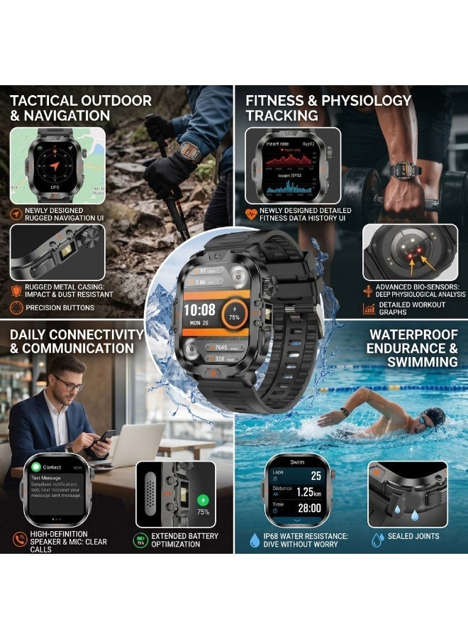 AirYoung Men's Women's Smart Watch with LED, 2.01 Inch HD IPS Smartwatch, 100+ Sports Fashion Smart Watch, IP68 Waterproof Phone Watch, with Bluetooth Call, Sleep Monitor, for iOS/Android - Image 5
