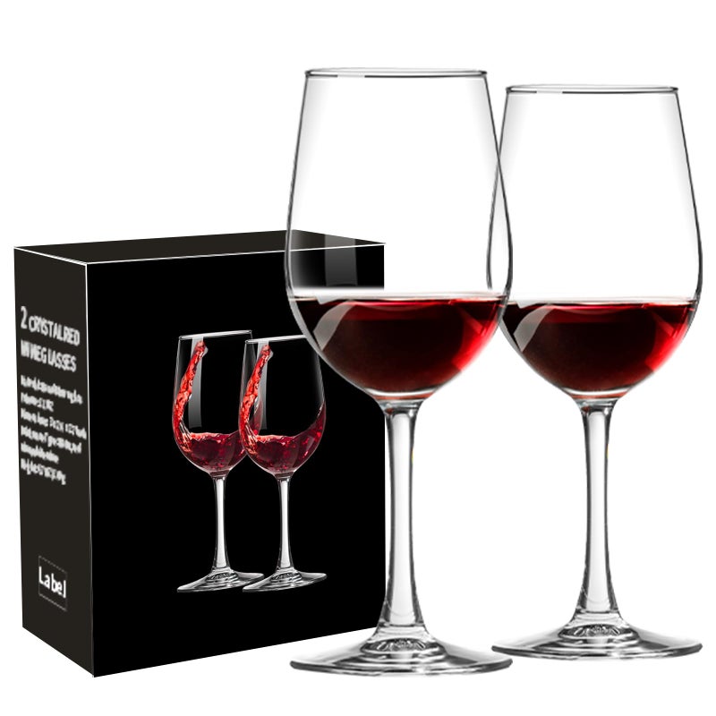Haoxishui Wine Glasses Set of 2 10 OZ Long Stem Wine Glasses Set for Red Wine and White Wine Christmas Gift Mothers Day Gift