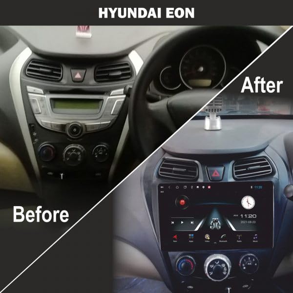 ModishOmbre Modorwy ABS300 Plastic Material 9 inch Hyundai Car Stereo Frame with Wiring Suitable for Base Model Hyundai SANTRO 2006-2015 - Image 4